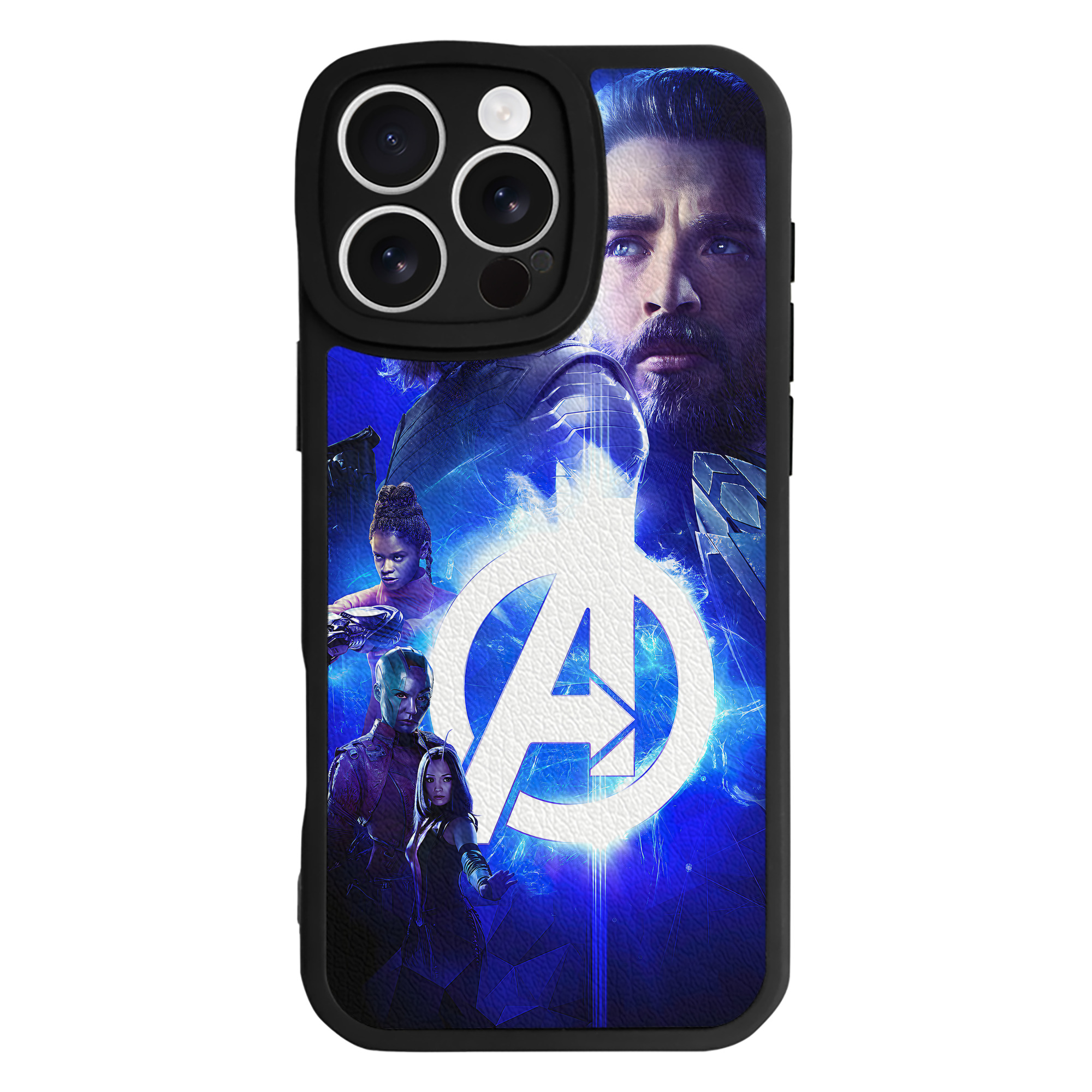 （画像用） アベンジャーズ The Avengers 【iPhone 16シリーズ対応】シリコンスマホケース（レザー調） 材質：シリコン